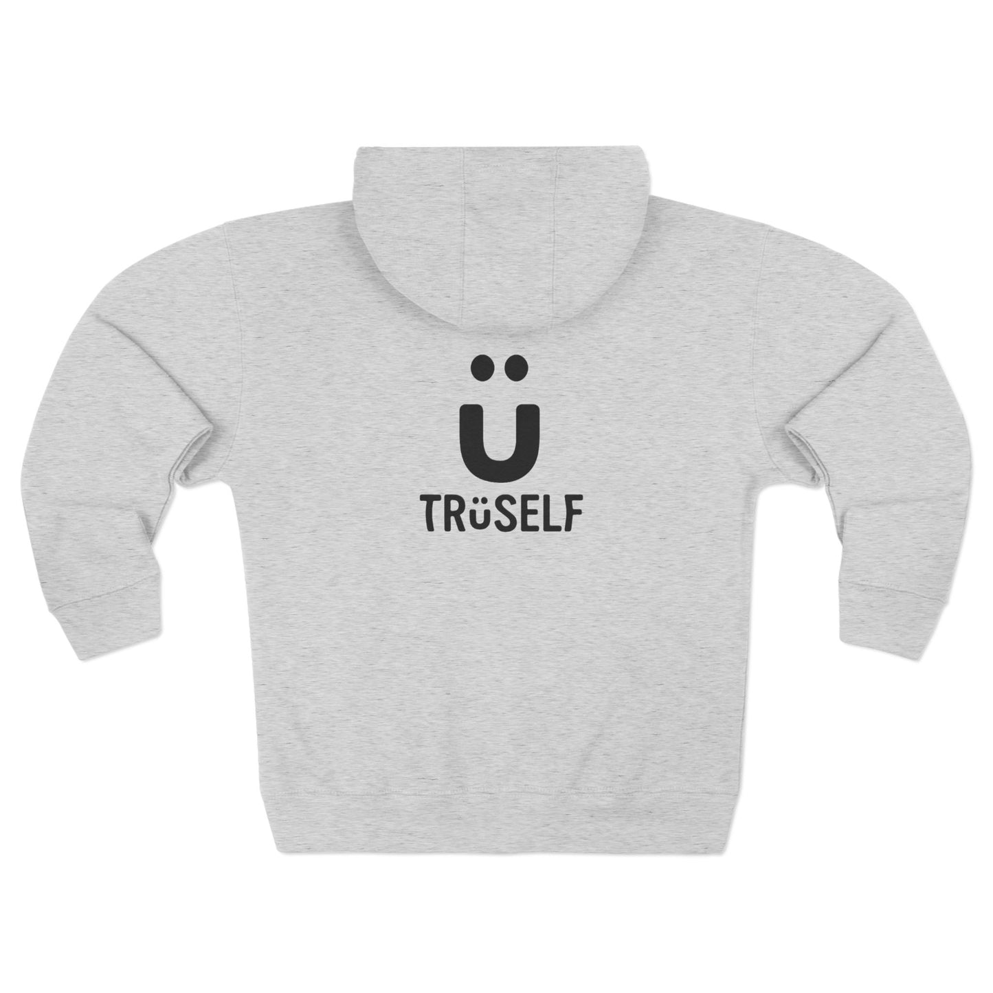 Unisex Zip Hoodie with Cloud and 'True Self' Design